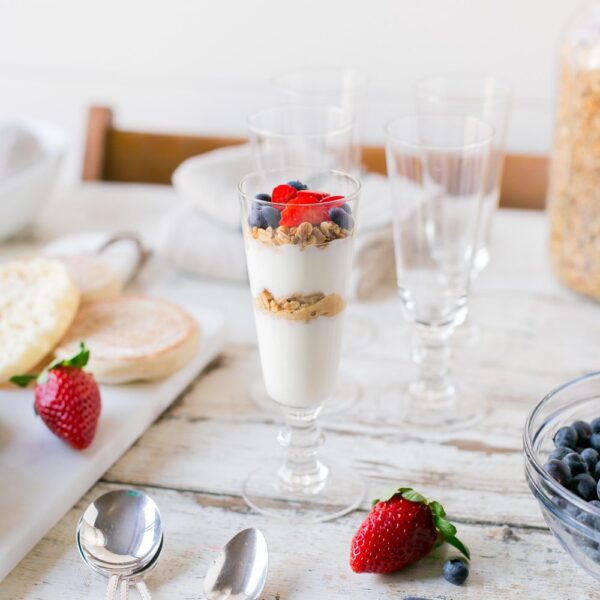 Homemade Almond Milk Yogurt with Granola & Berries
