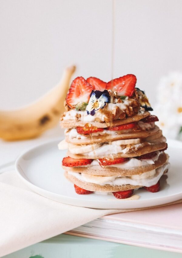Buckwheat Pancakes with Coconut Whipped Cream